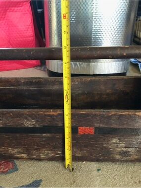 Vintage Dark Brown Wooden Storage Crate - Rustic Home Accent